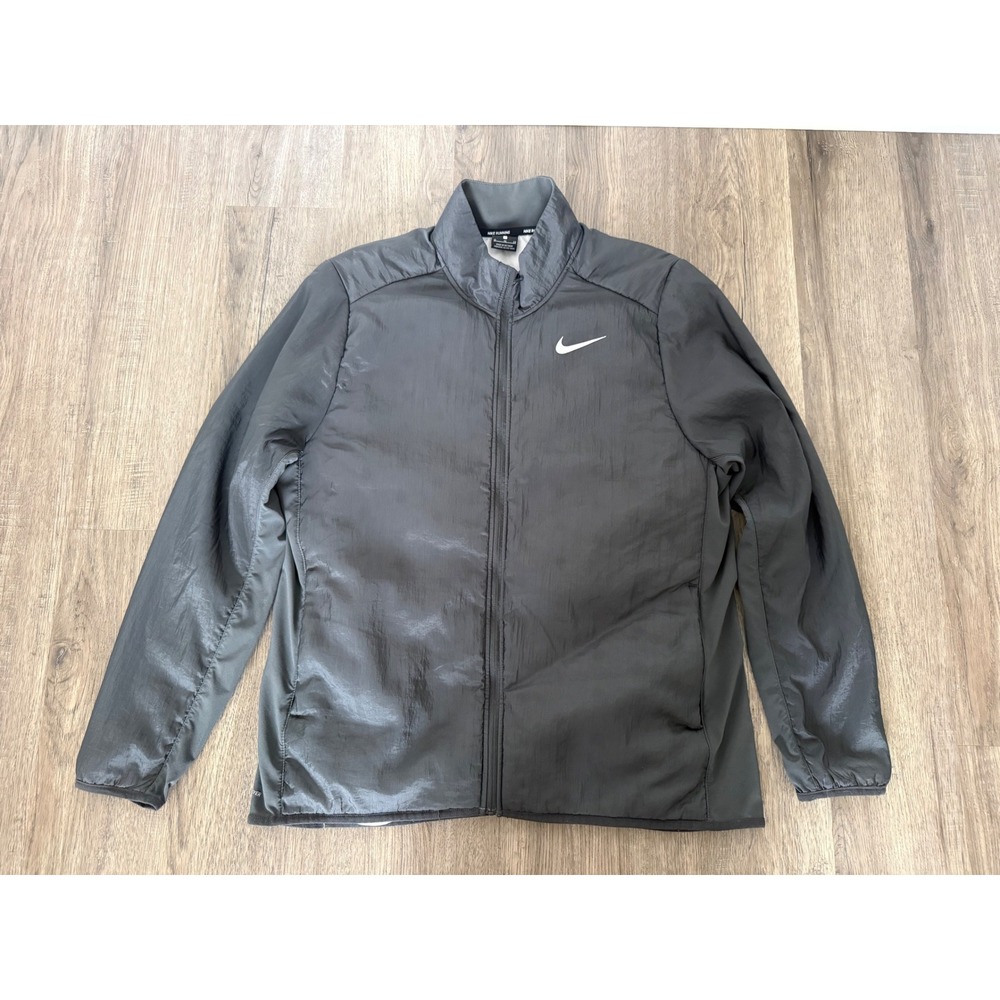 Nike AeroLayer Running Jacket Men's XL Black Full Zip Lightweight‎ Reflective